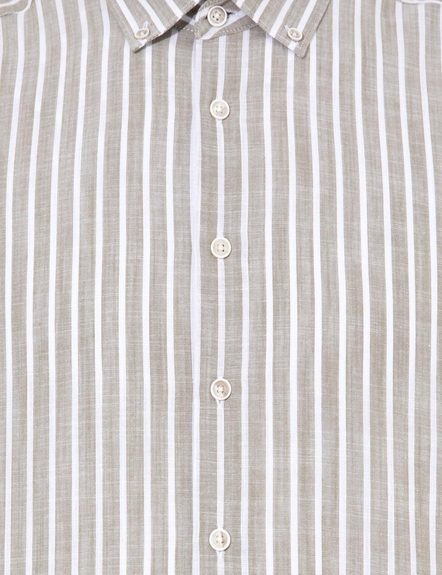 Haki Regular Fit Uzun Kollu Gömlek