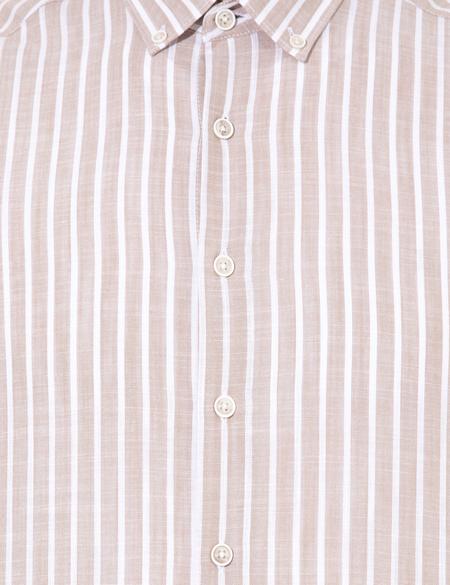 Bej Regular Fit Uzun Kollu Gömlek - 50252478024