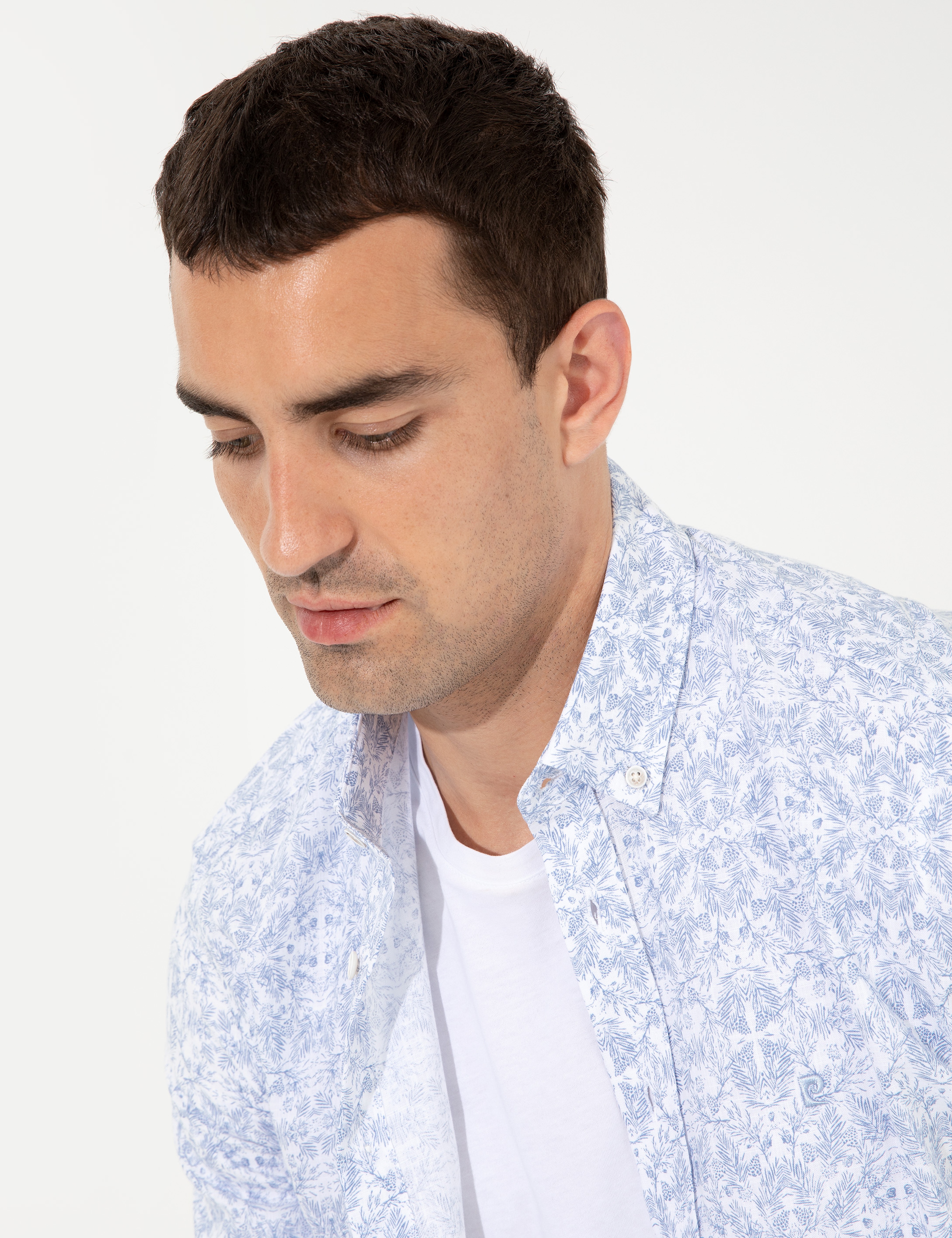 Mavi Slim Fit Uzun Kollu Gömlek - Image 2