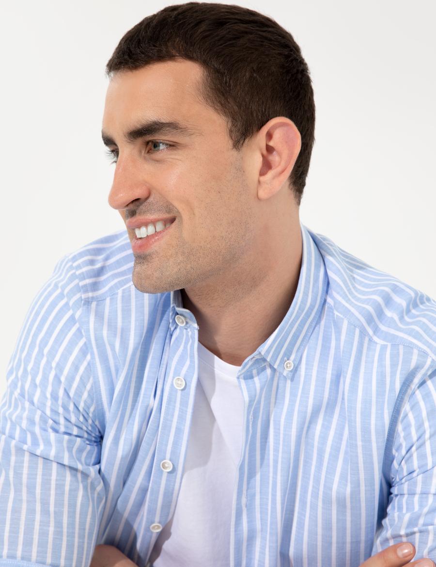 Mavi Regular Fit Uzun Kollu Gömlek