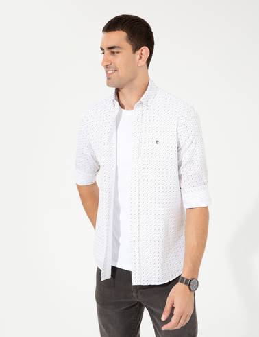 Haki Slim Fit Uzun Kollu Gömlek