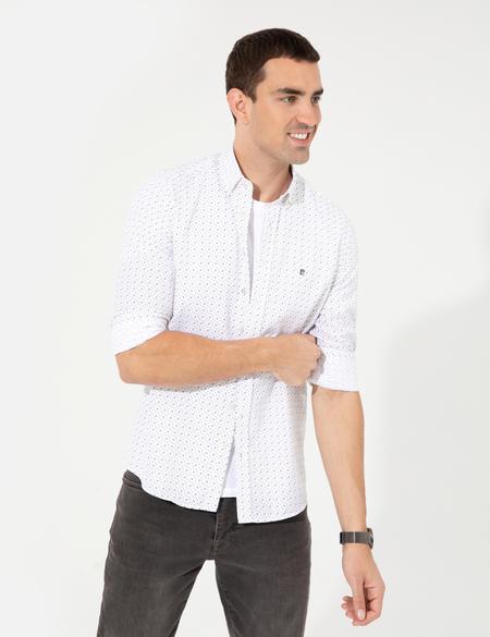 Haki Slim Fit Uzun Kollu Gömlek - 50252486008