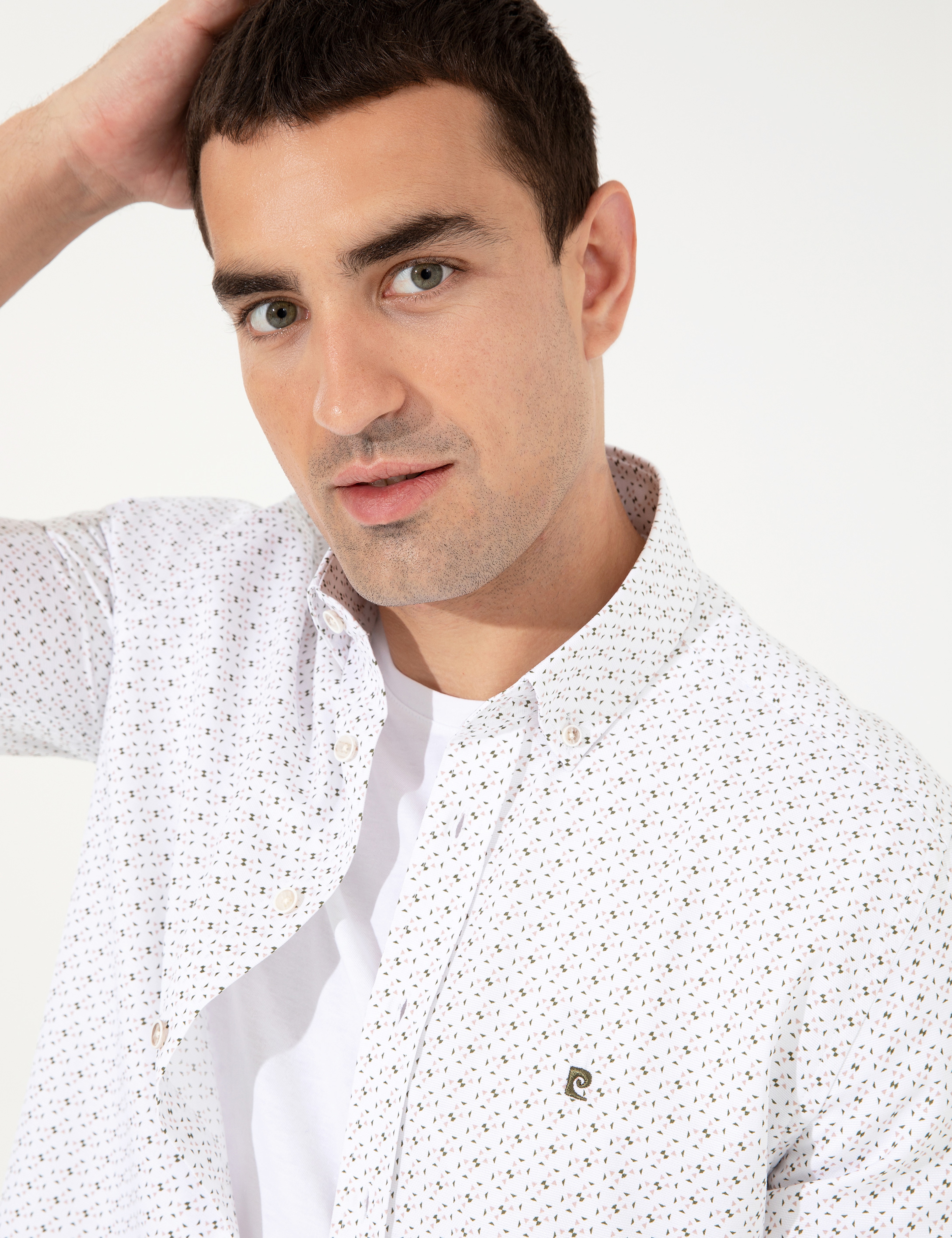 Haki Slim Fit Uzun Kollu Gömlek