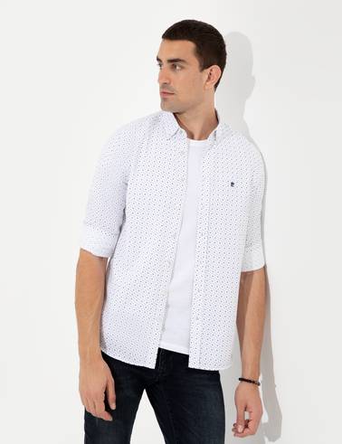 Lacivert Slim Fit Uzun Kollu Gömlek