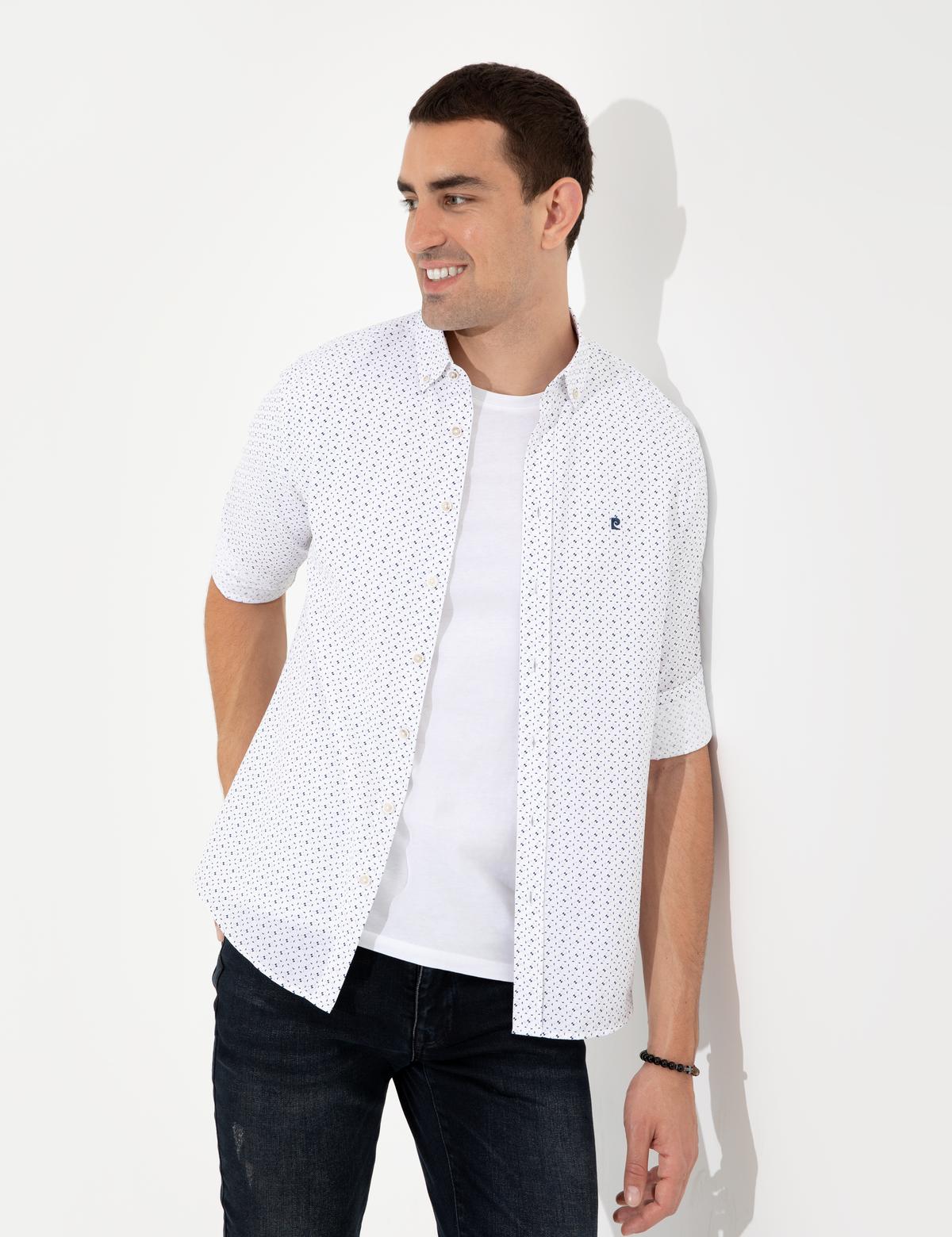 Lacivert Slim Fit Uzun Kollu Gömlek - 50252486012