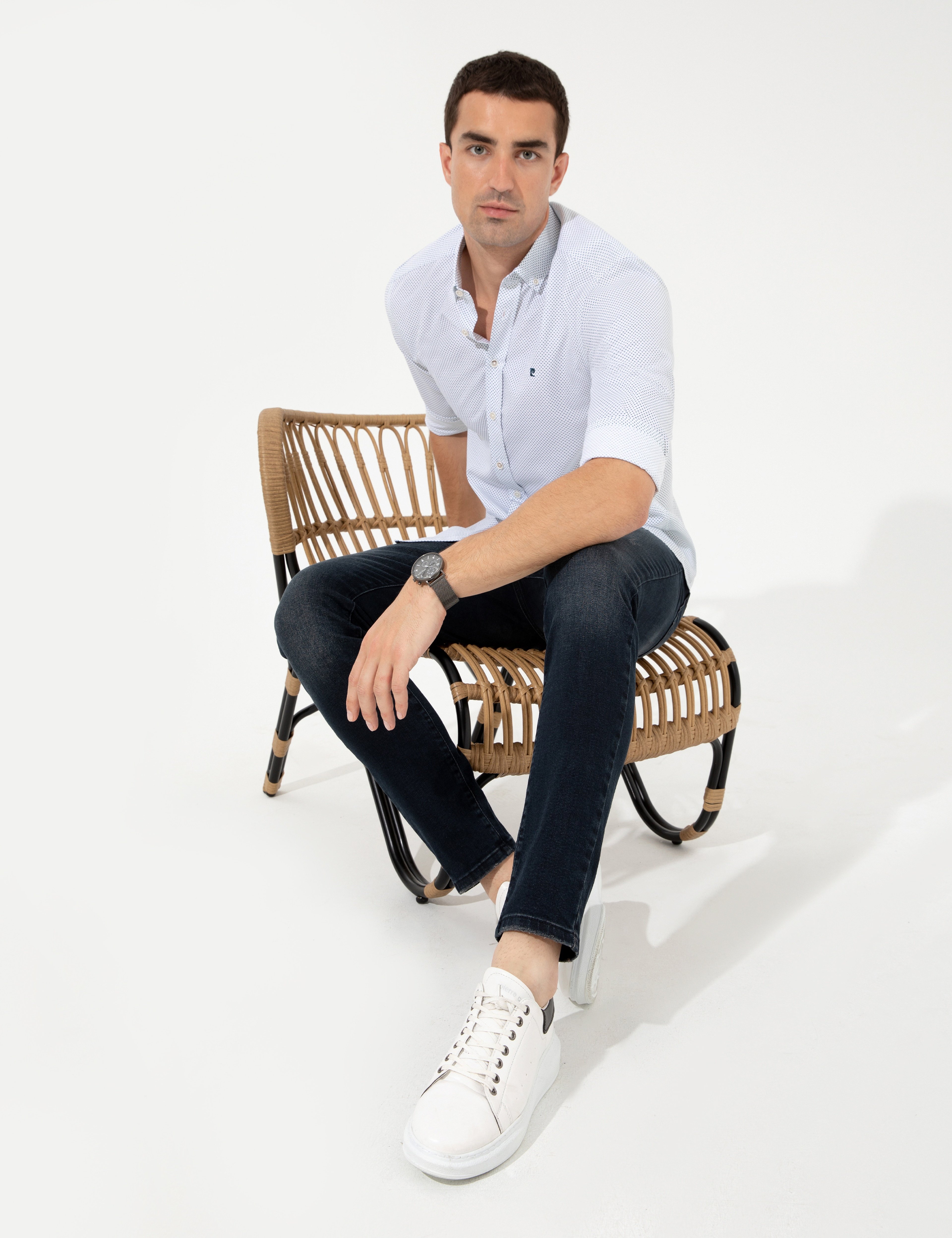 Zümrüt Slim Fit Uzun Kollu Gömlek - Image 4