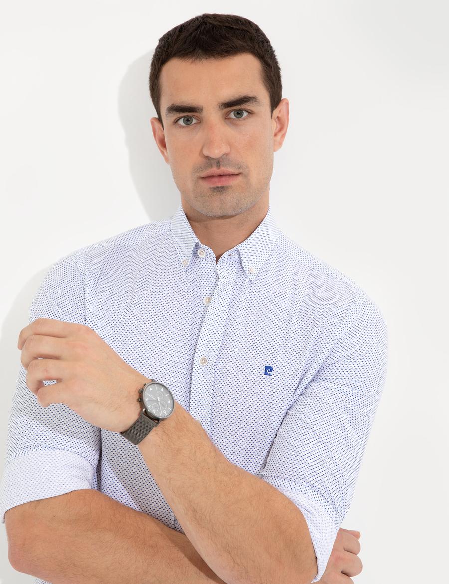 Lacivert Slim Fit Uzun Kollu Gömlek