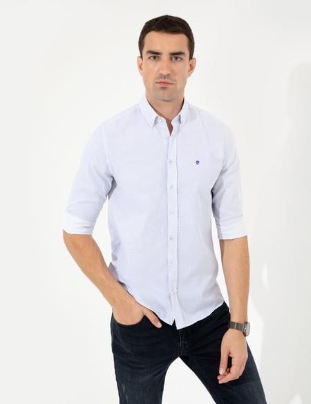 Lacivert Slim Fit Uzun Kollu Gömlek - 50252487020