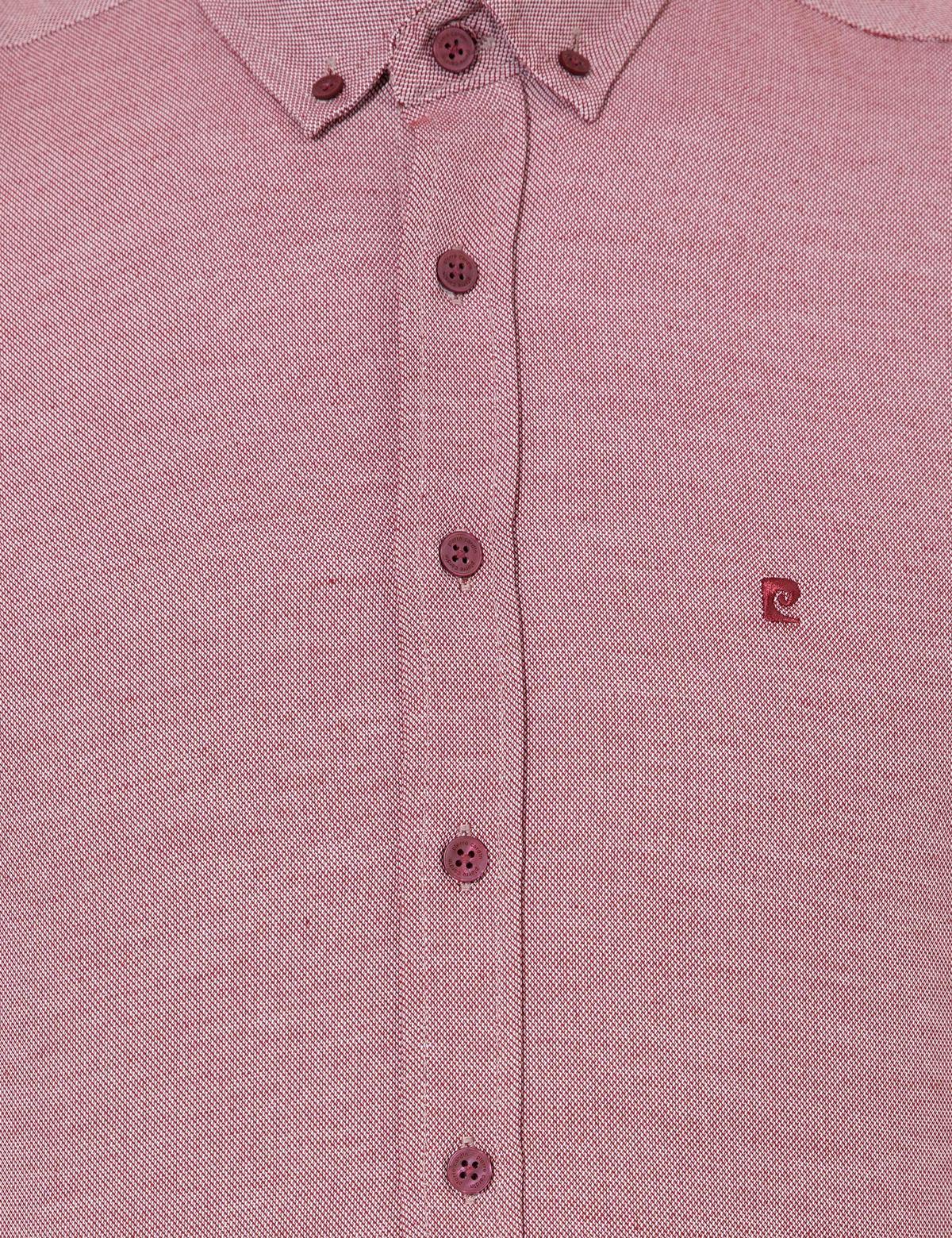 Bordo Slim Fit Uzun Kollu Gömlek - 50255278028