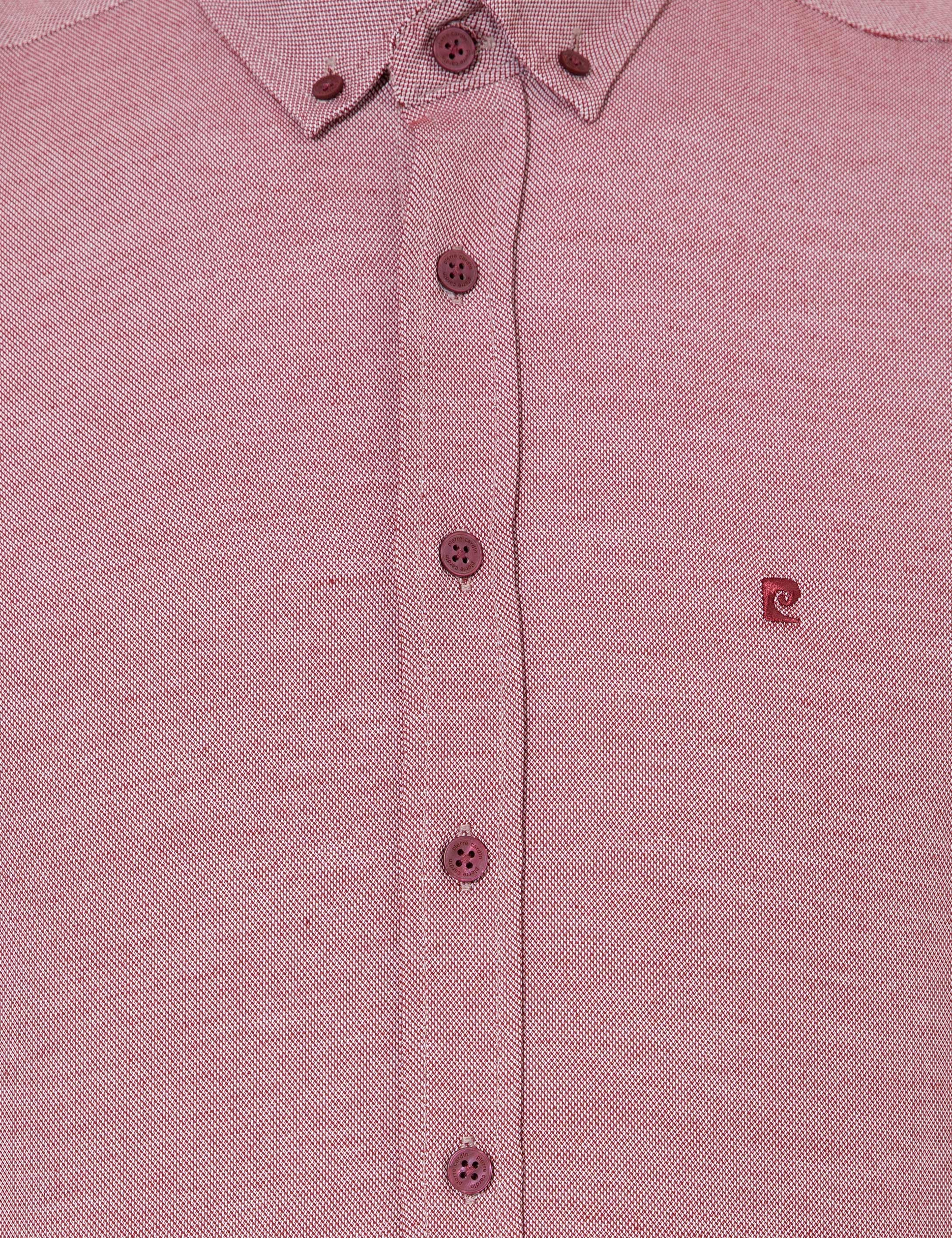 Bordo Slim Fit Uzun Kollu Gömlek