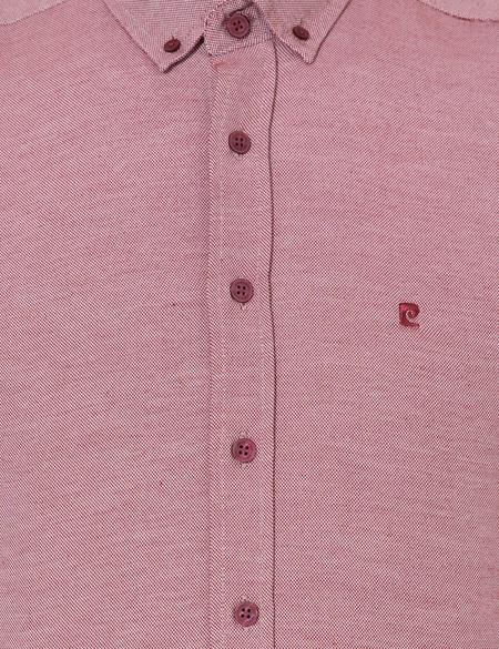 Bordo Slim Fit Uzun Kollu Gömlek - 50255278028