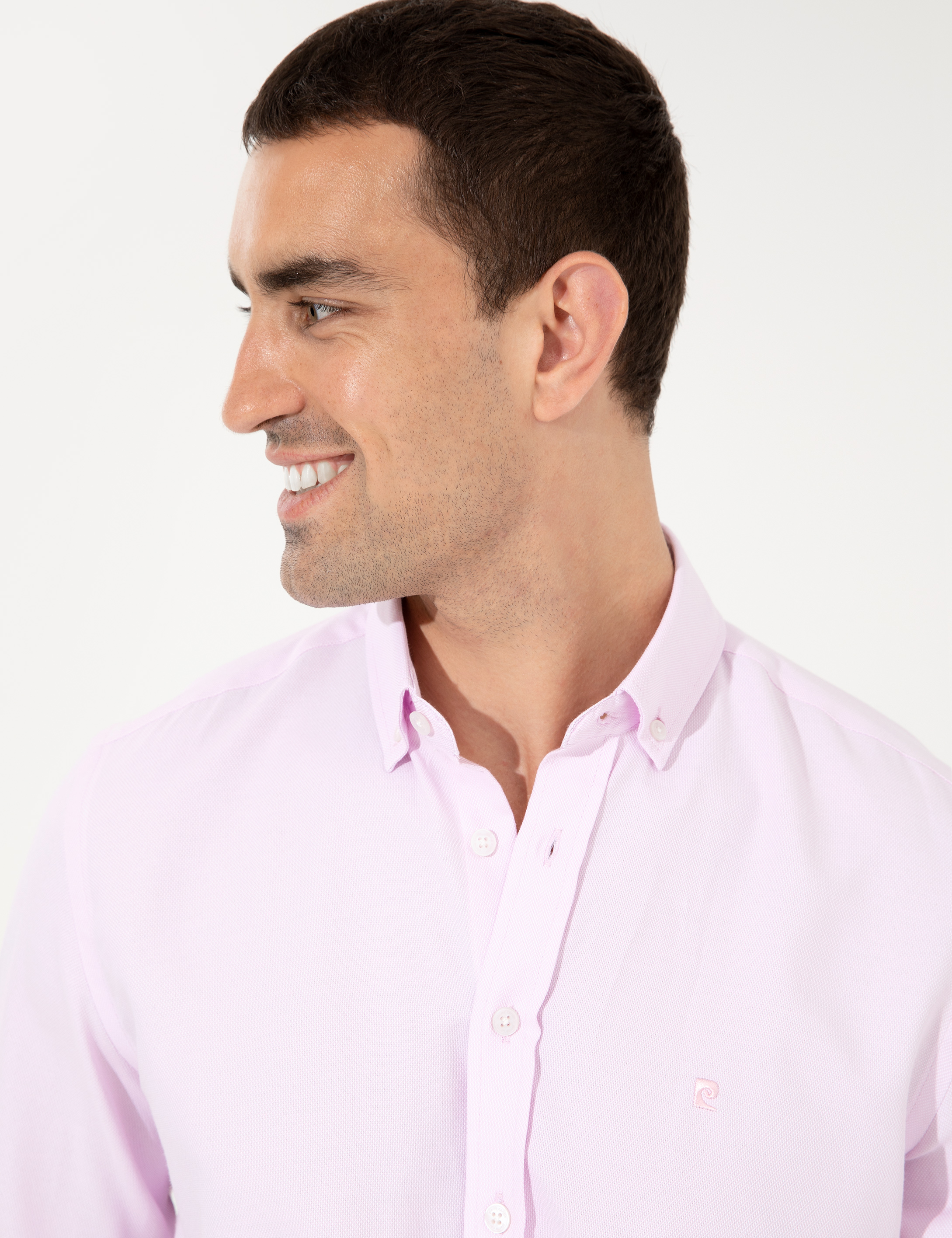 Pembe Slim Fit Oxford Gömlek - Image 2