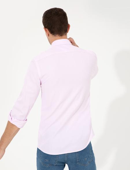 Pembe Slim Fit Oxford Gömlek - 50255278078