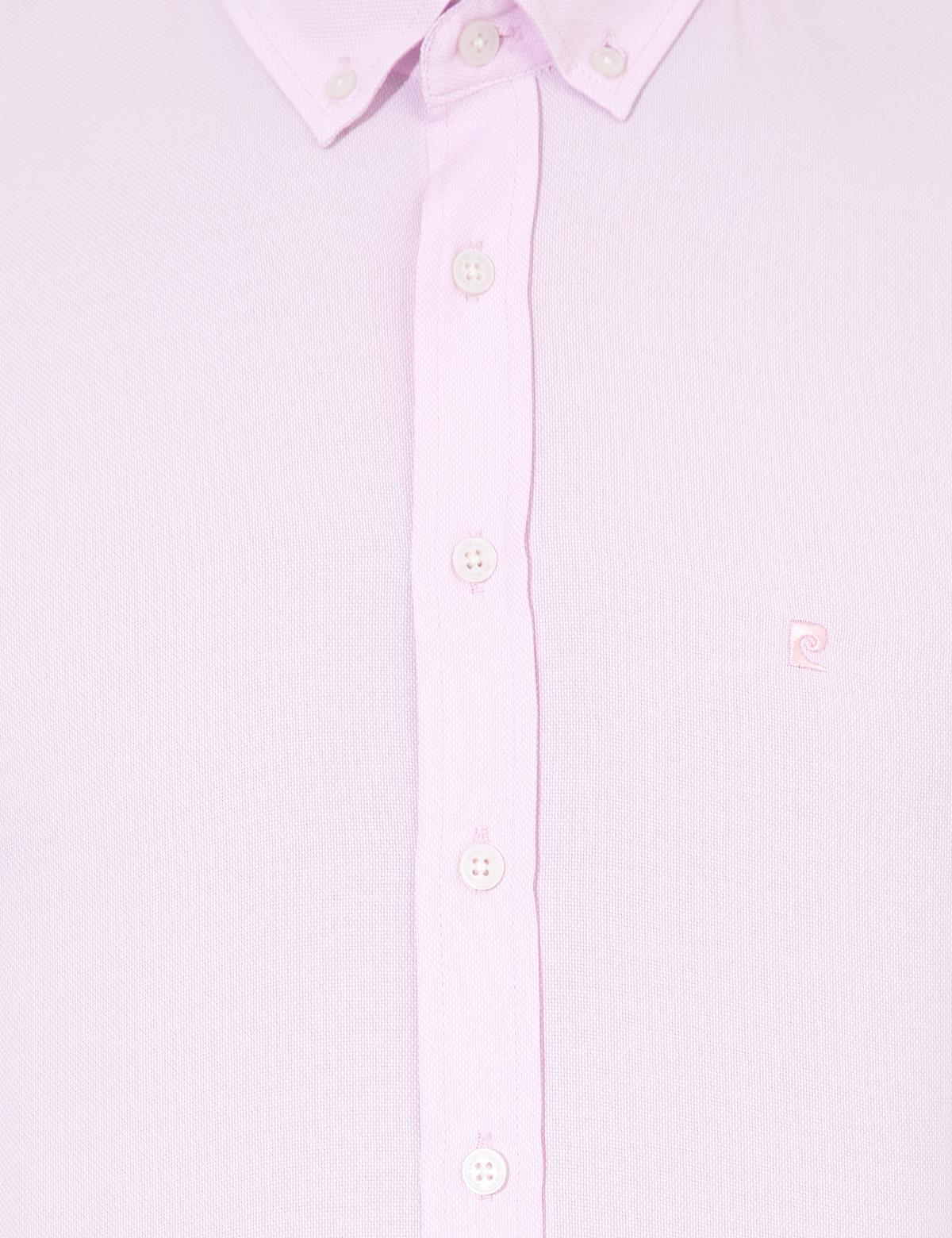Pembe Slim Fit Oxford Gömlek - 50255278078