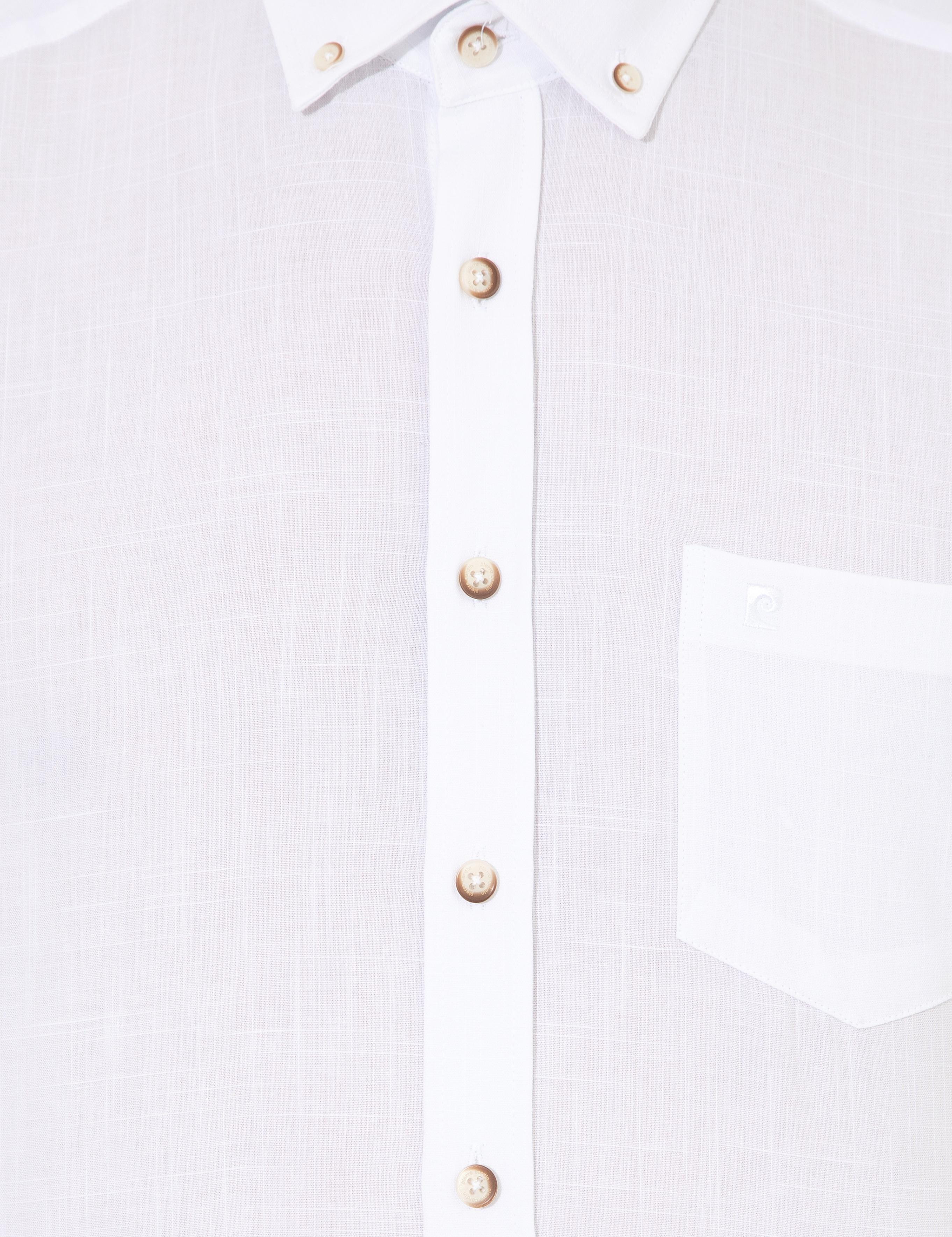 Beyaz Regular Fit Kısa Kollu Gömlek