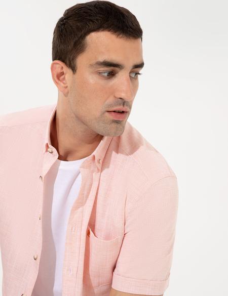 Turuncu Regular Fit Kısa Kollu Gömlek - 50249763100