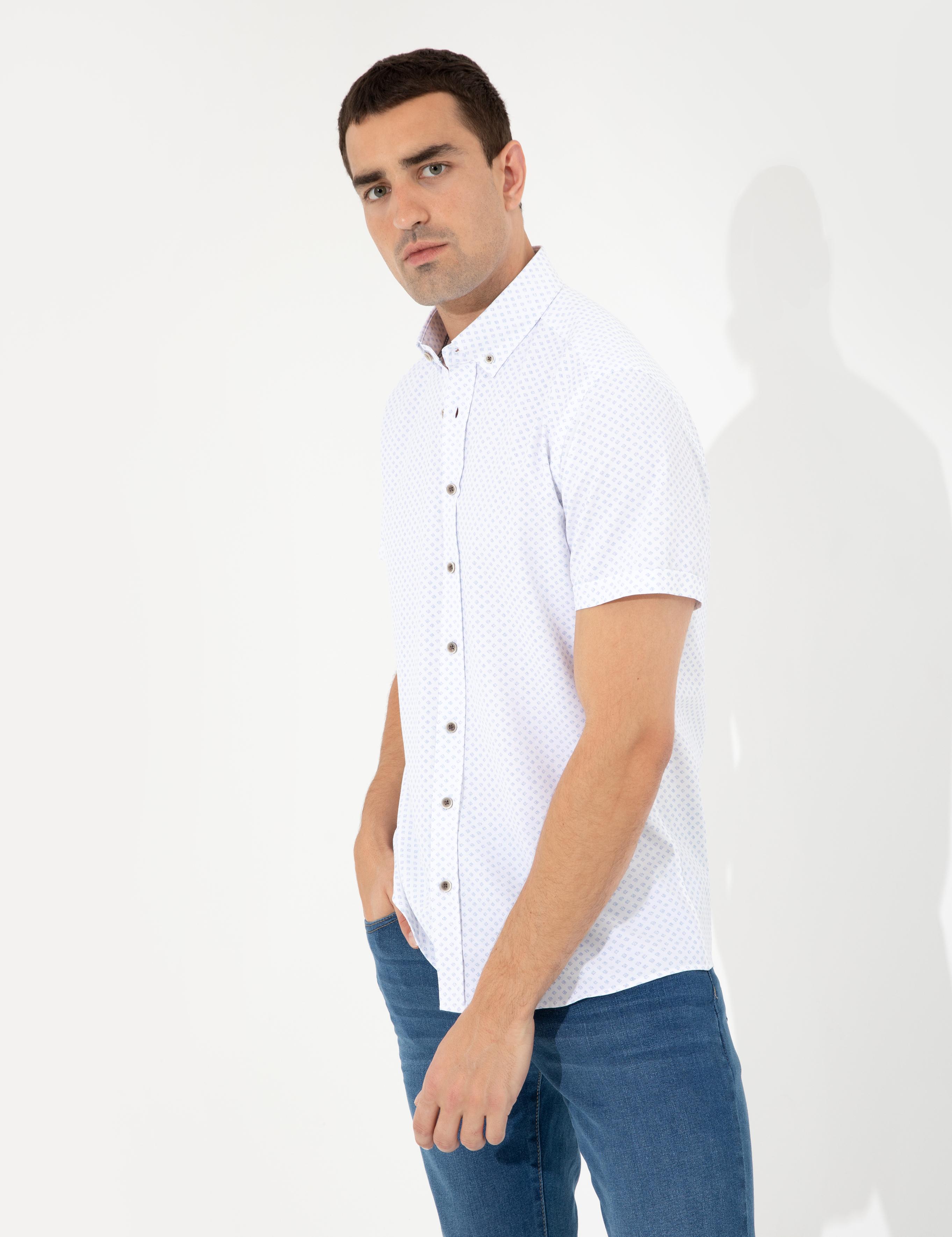 Mavi Regular Fit Kısa Kollu Gömlek