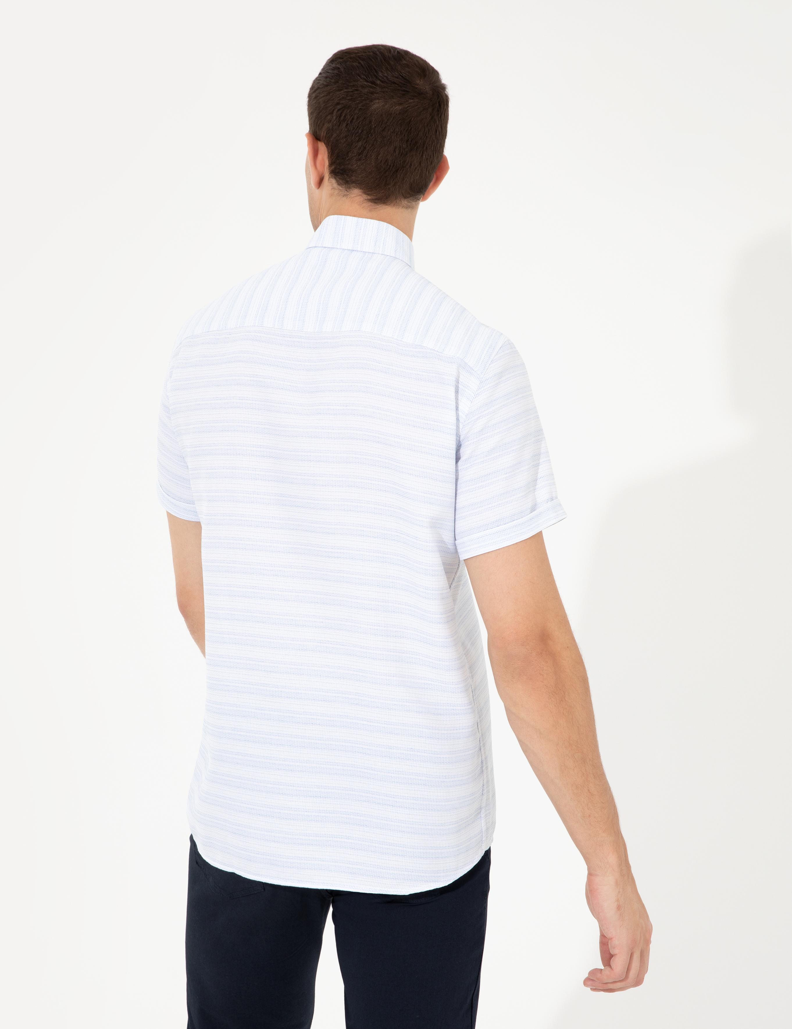 Açık Mavi Regular Fit Kısa Kollu Gömlek