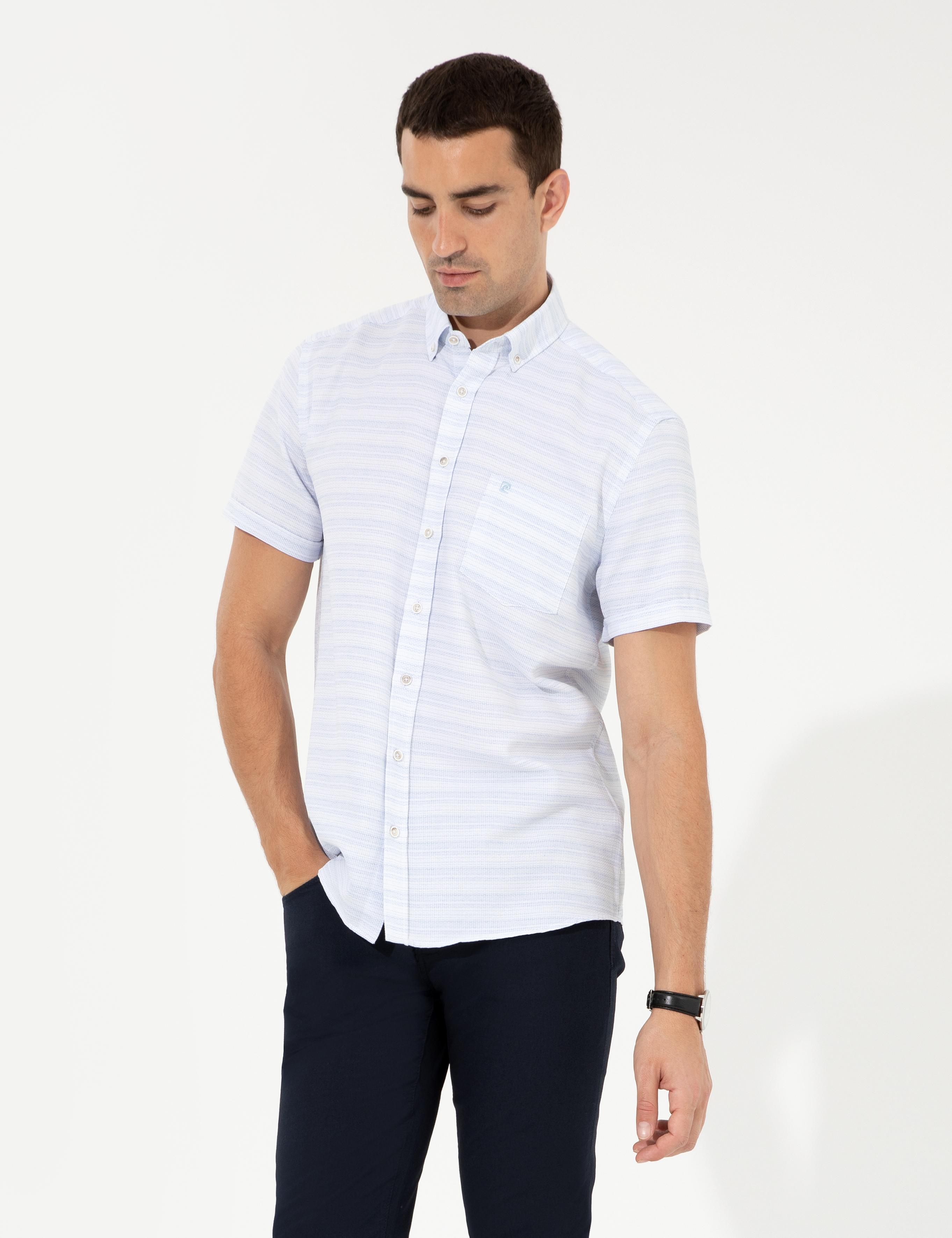 Açık Mavi Regular Fit Kısa Kollu Gömlek