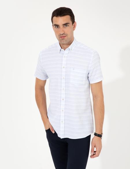 Açık Mavi Regular Fit Kısa Kollu Gömlek - 50252473026