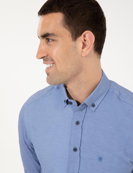 Lacivert Slim Fit Oxford Gömlek - 50255278043