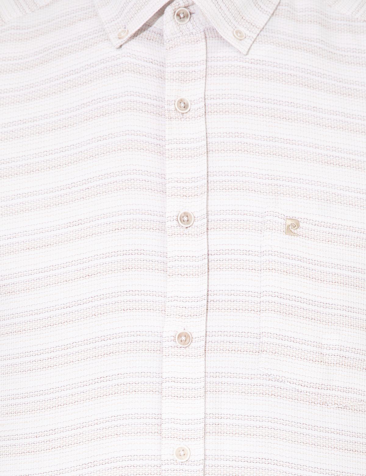 Bej Regular Fit Kısa Kollu Gömlek - 50252473006