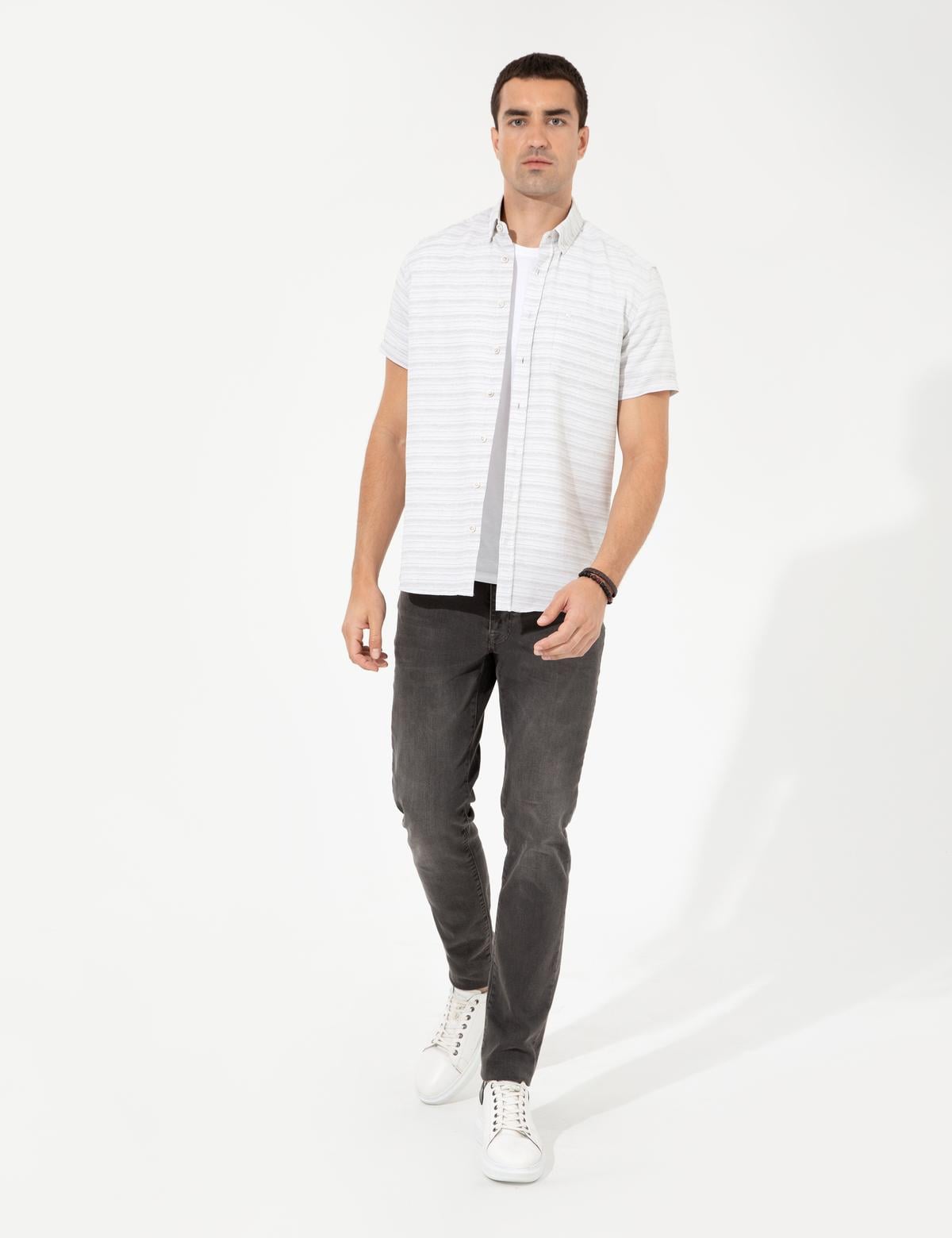 Haki Regular Fit Kısa Kollu Gömlek - 50252473016