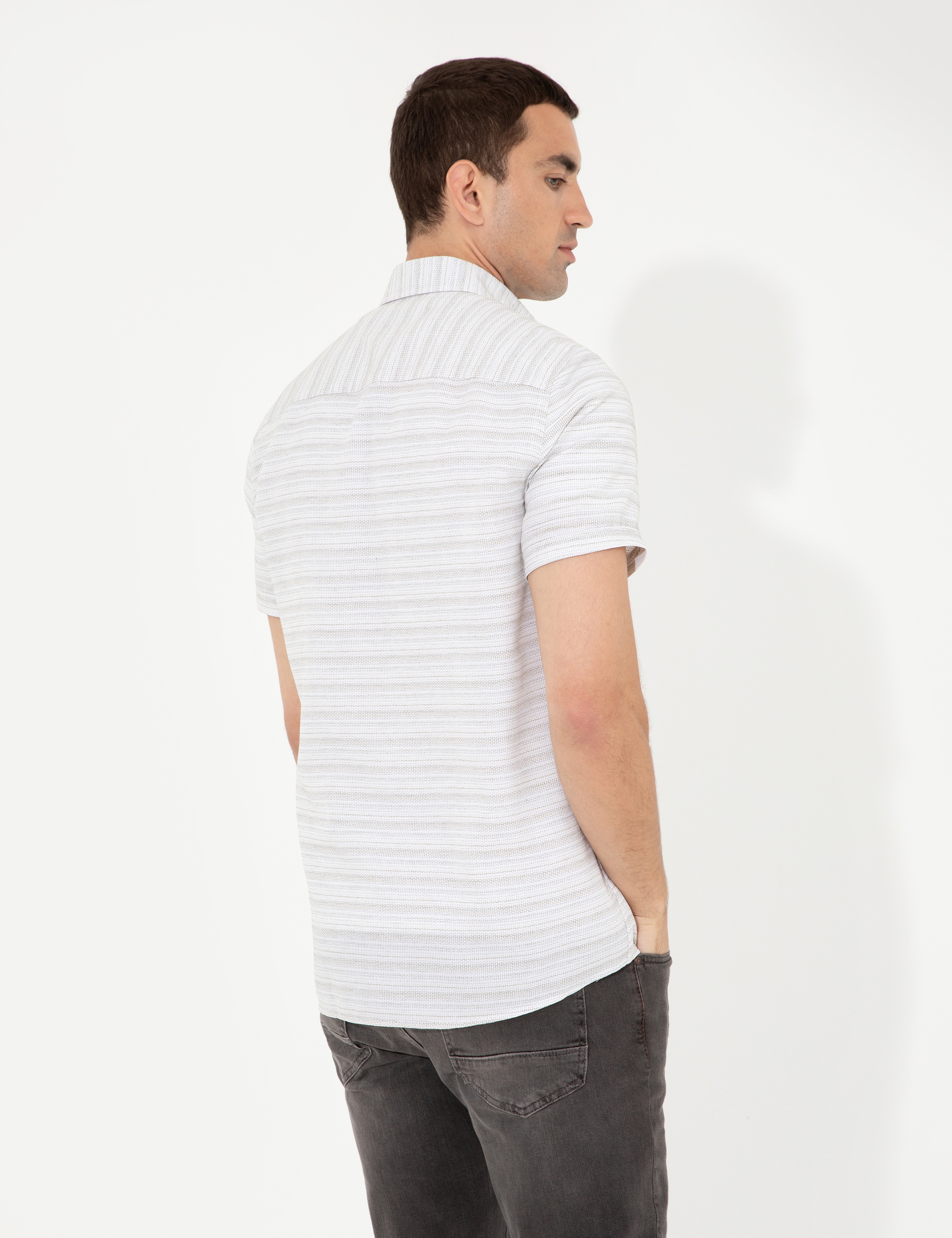 Haki Regular Fit Kısa Kollu Gömlek