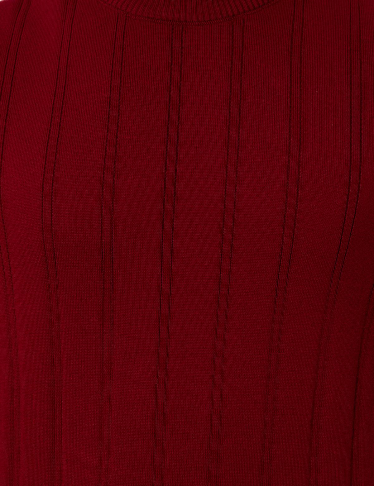 Bordo Slim Fit Yarım Balıkçı Triko Kazak - 50257071023