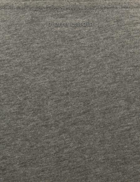 Koyu Gri Melanj Slim Fit Bisiklet Yaka T-Shirt - 50227597024