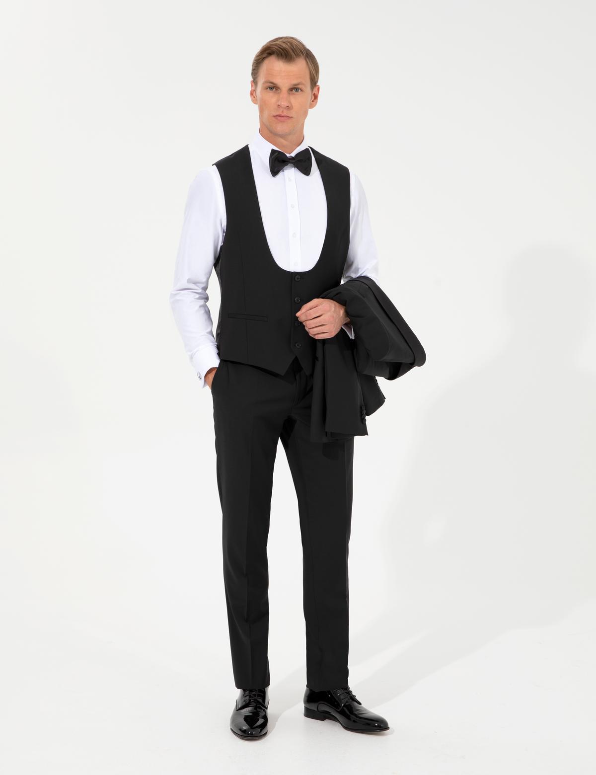 Siyah Slim Fit Smokin - 50230422005