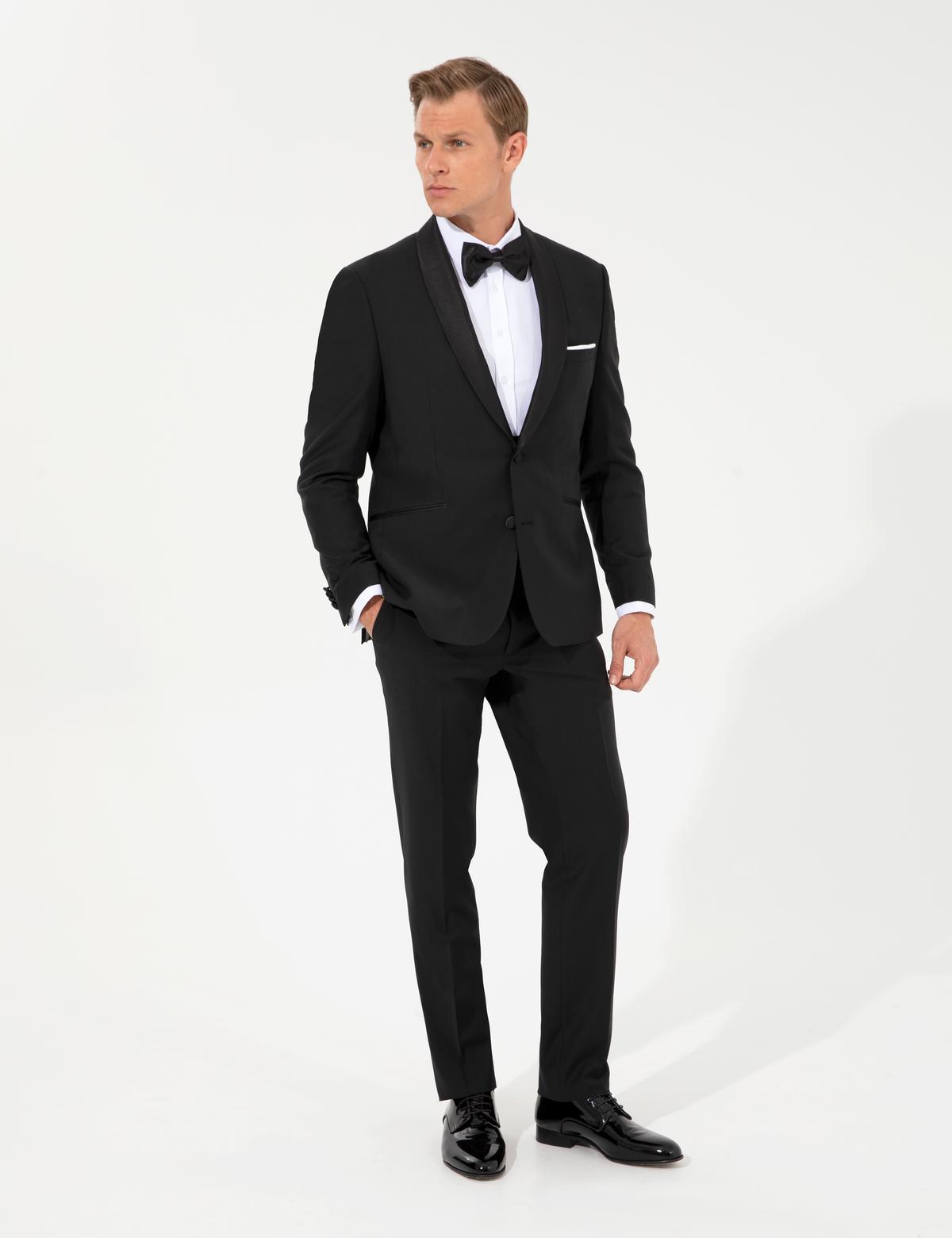 Siyah Slim Fit Smokin - 50230422005