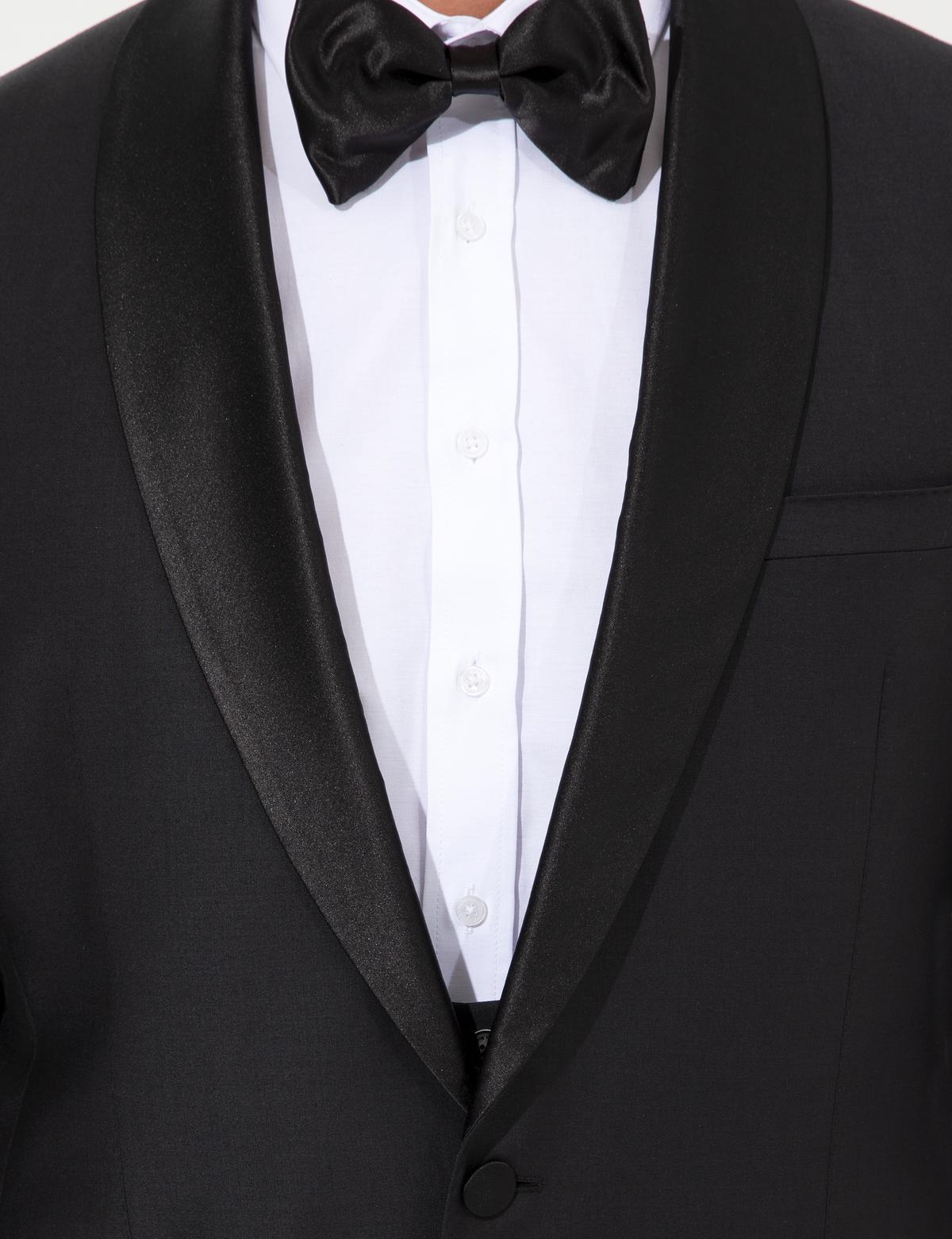 Siyah Slim Fit Smokin - 50222956006