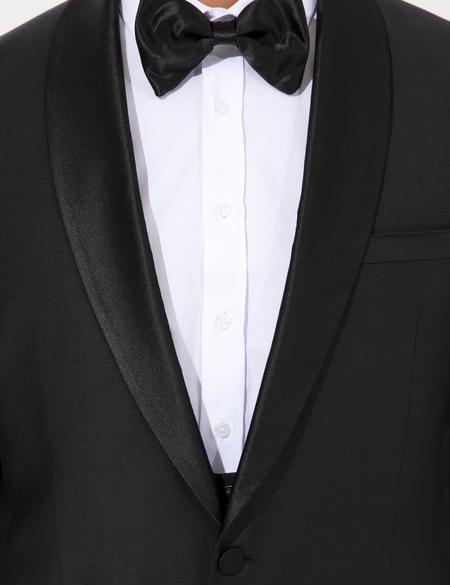 Siyah Slim Fit Smokin - 50222956006