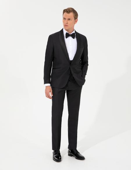 Siyah Slim Fit Smokin - 50222956006