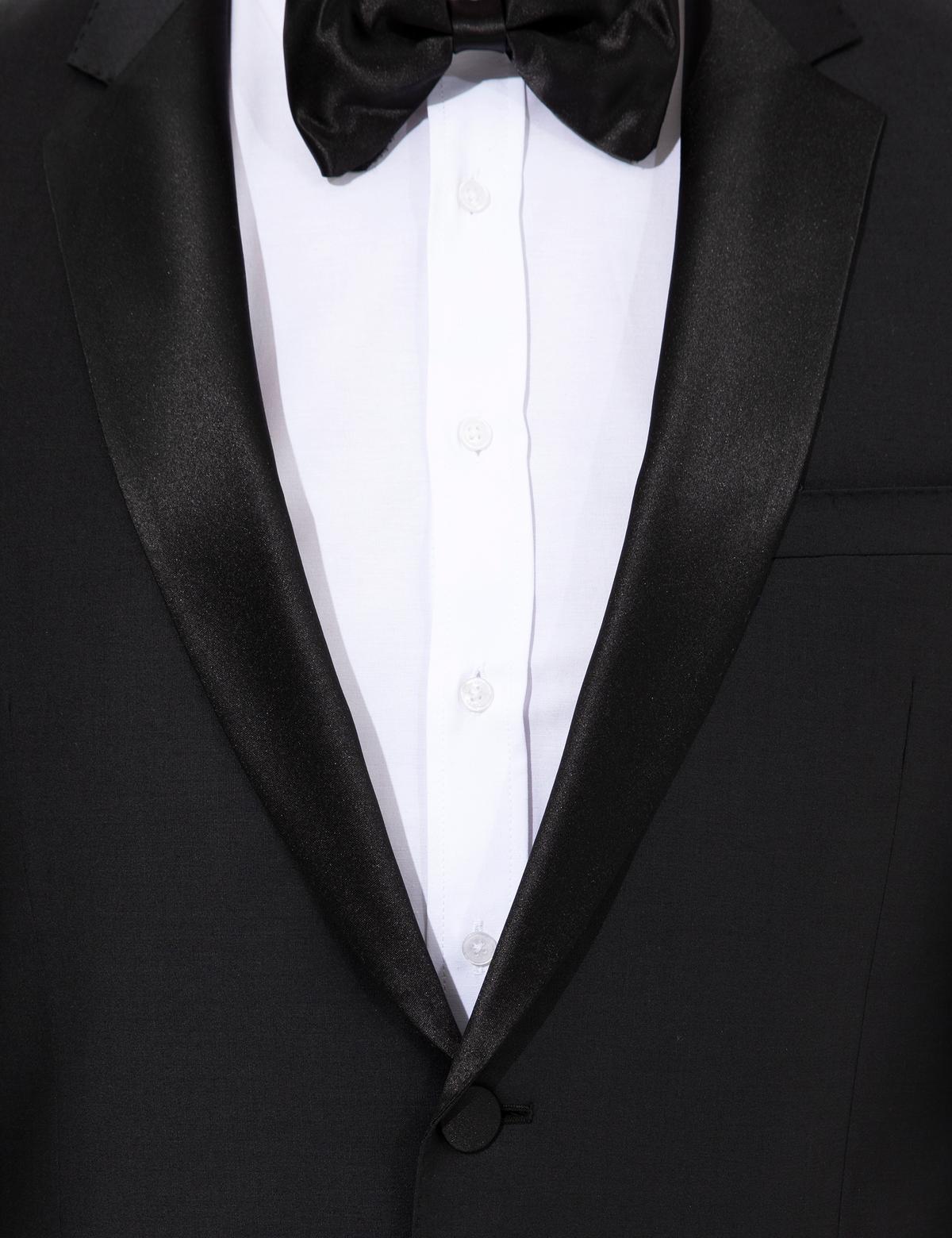 Siyah Slim Fit Smokin Damatlık - 50222981020