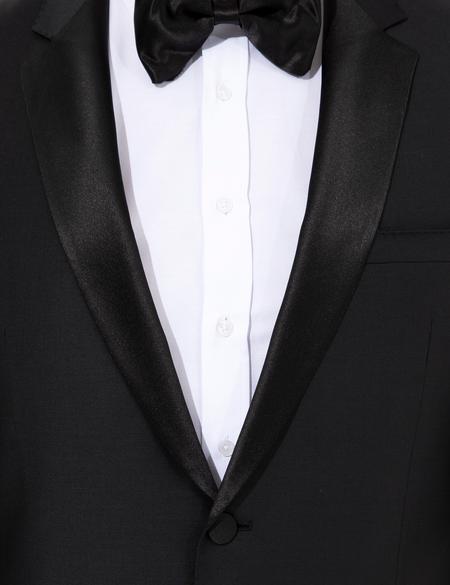 Siyah Slim Fit Smokin Damatlık - 50222981020