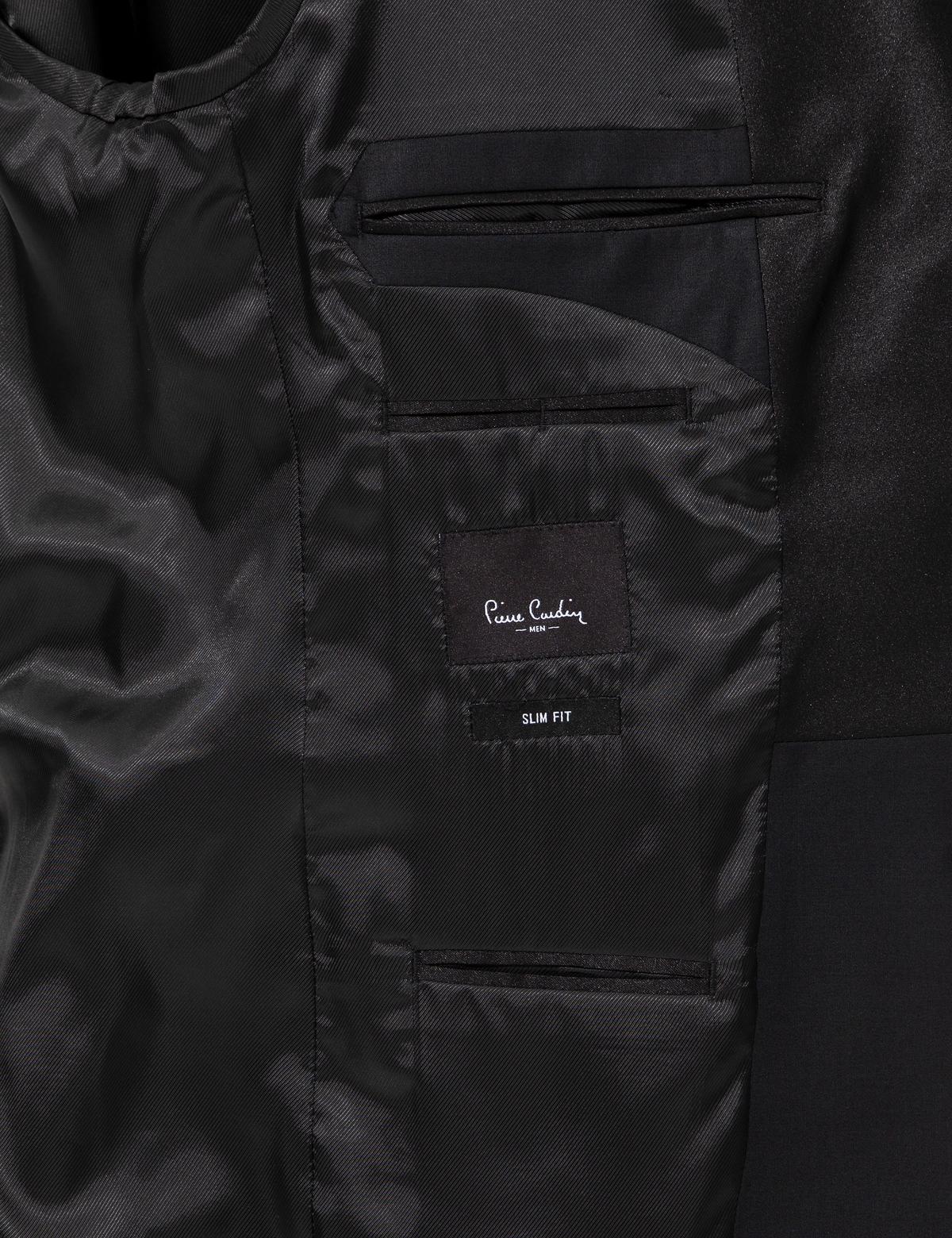 Siyah Slim Fit Smokin Damatlık - 50222981020