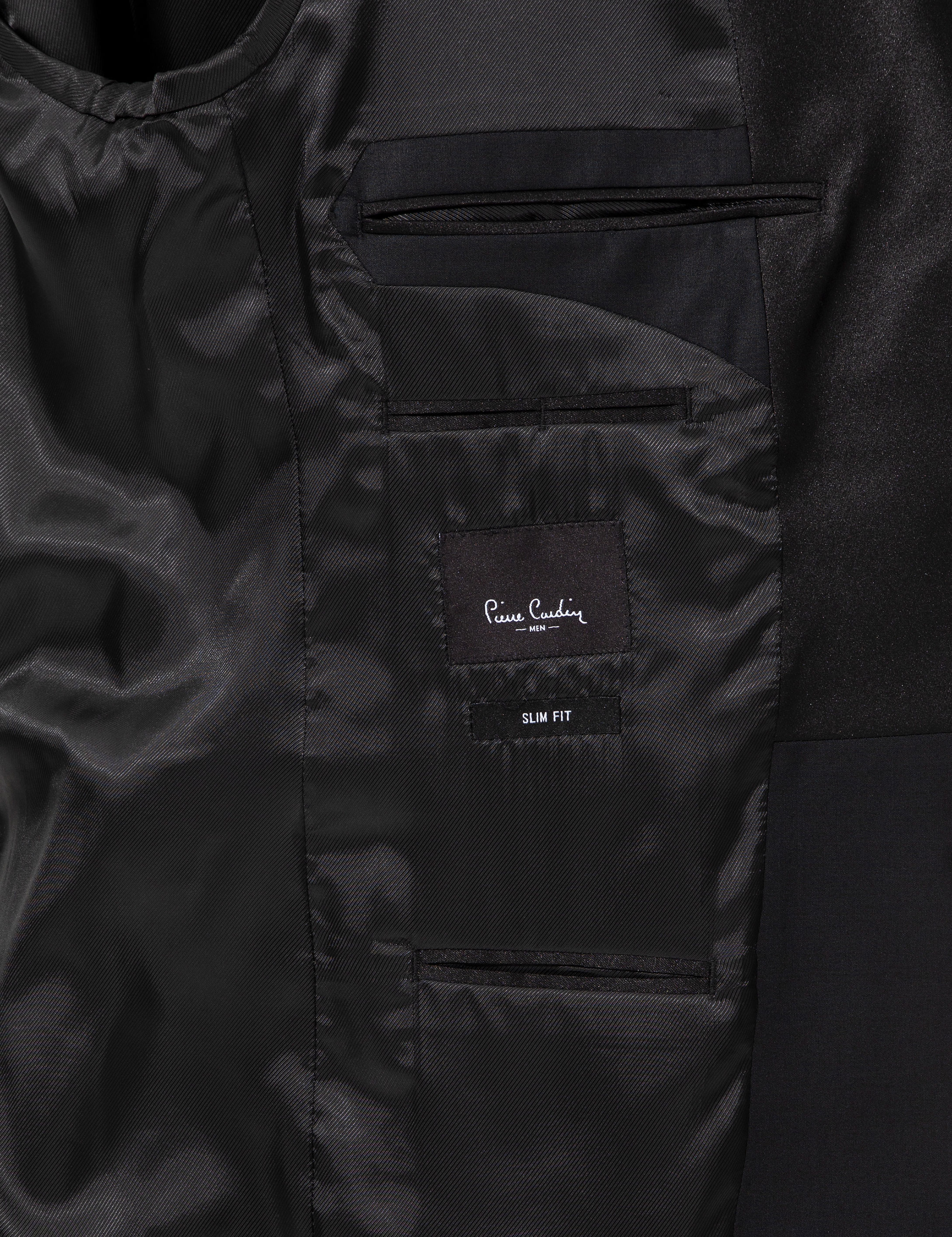 Siyah Slim Fit Smokin Damatlık - Image 8