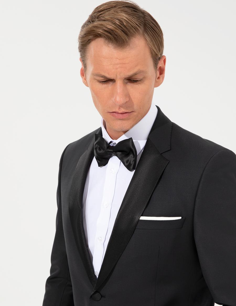 Siyah Slim Fit Takım Elbise