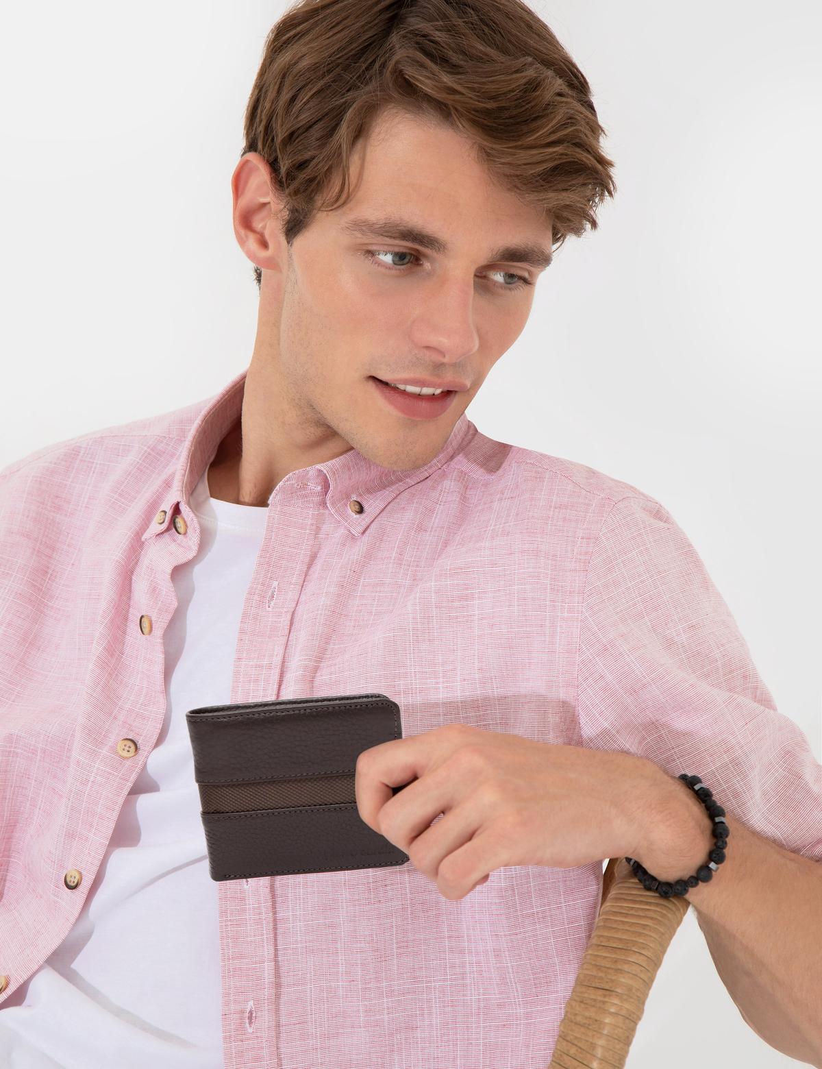 Erkek Kahverengi Deri Cüzdan