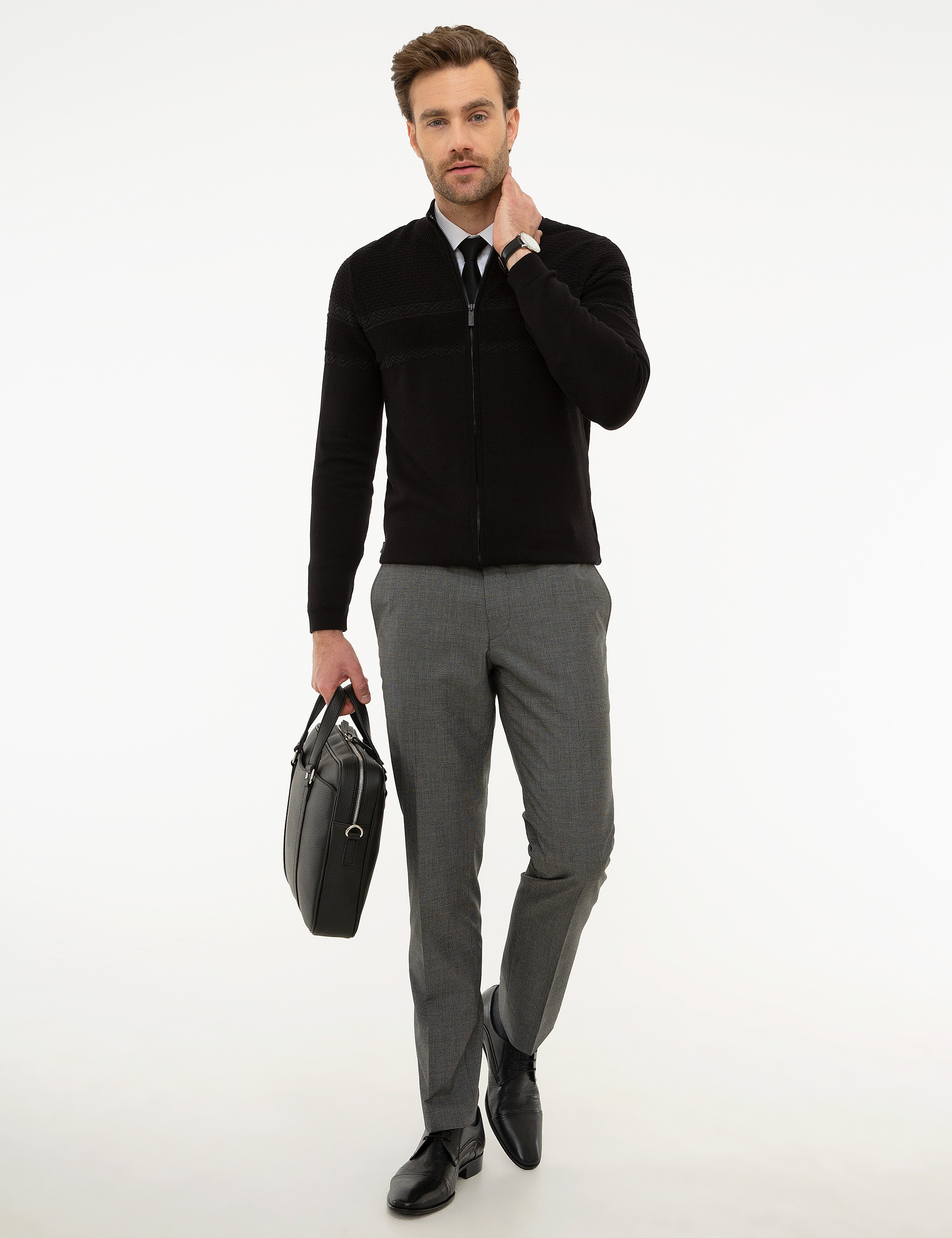 Siyah Slim Fit Pantolon - Image 1