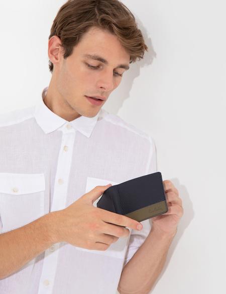 Erkek Lacivert Deri Cüzdan - 50257418002