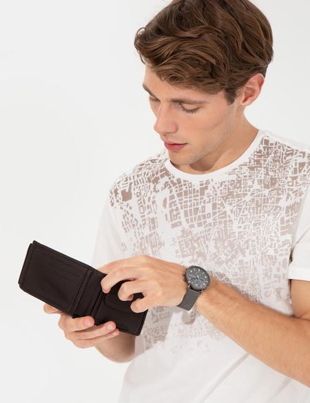 Erkek Kahverengi Deri Cüzdan - 50257417005