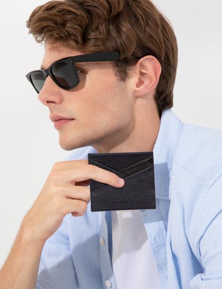 Lacivert Deri Kartlık - 50258681002