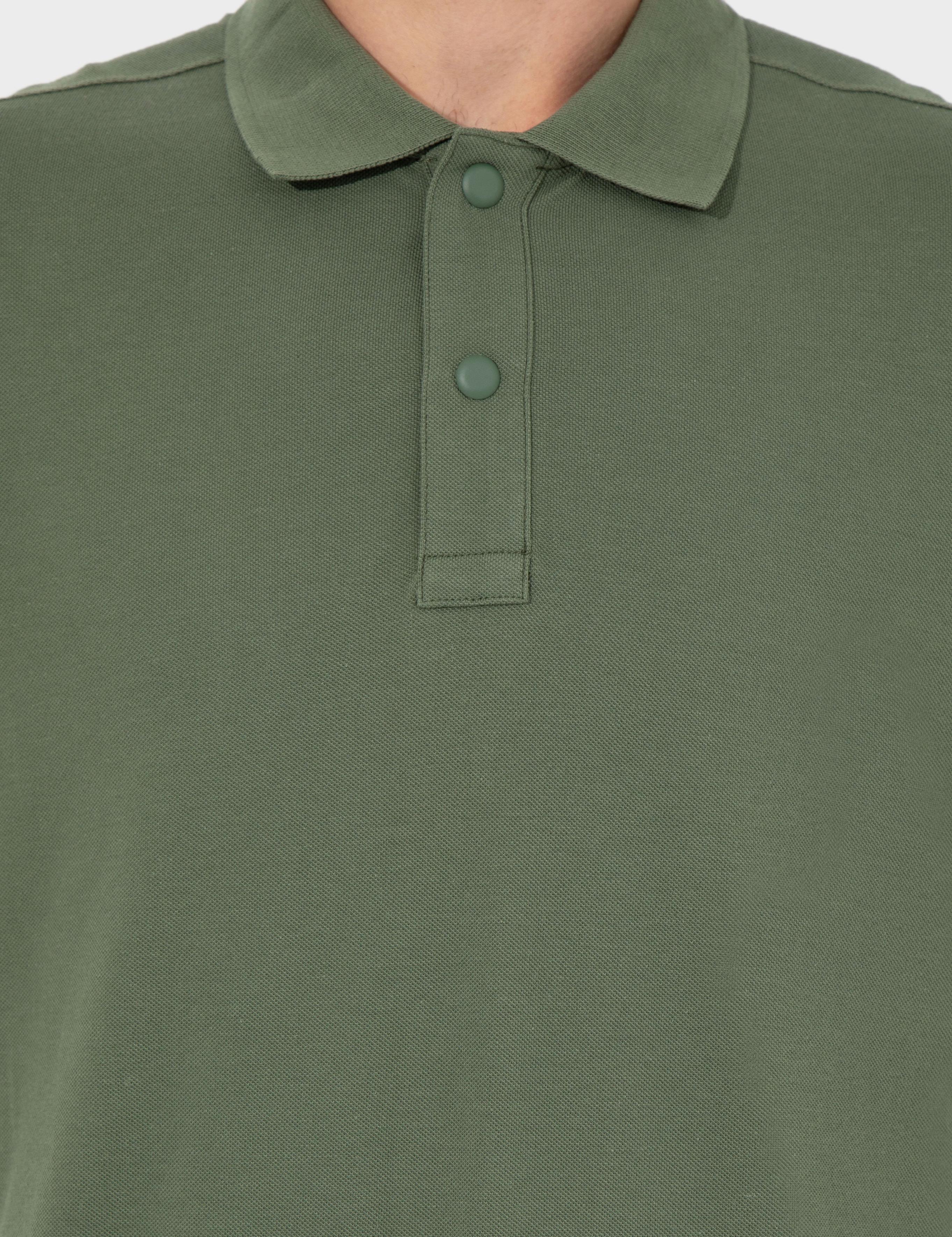 Haki Regular Fit Yandan Çizgili Polo Yaka Tişört