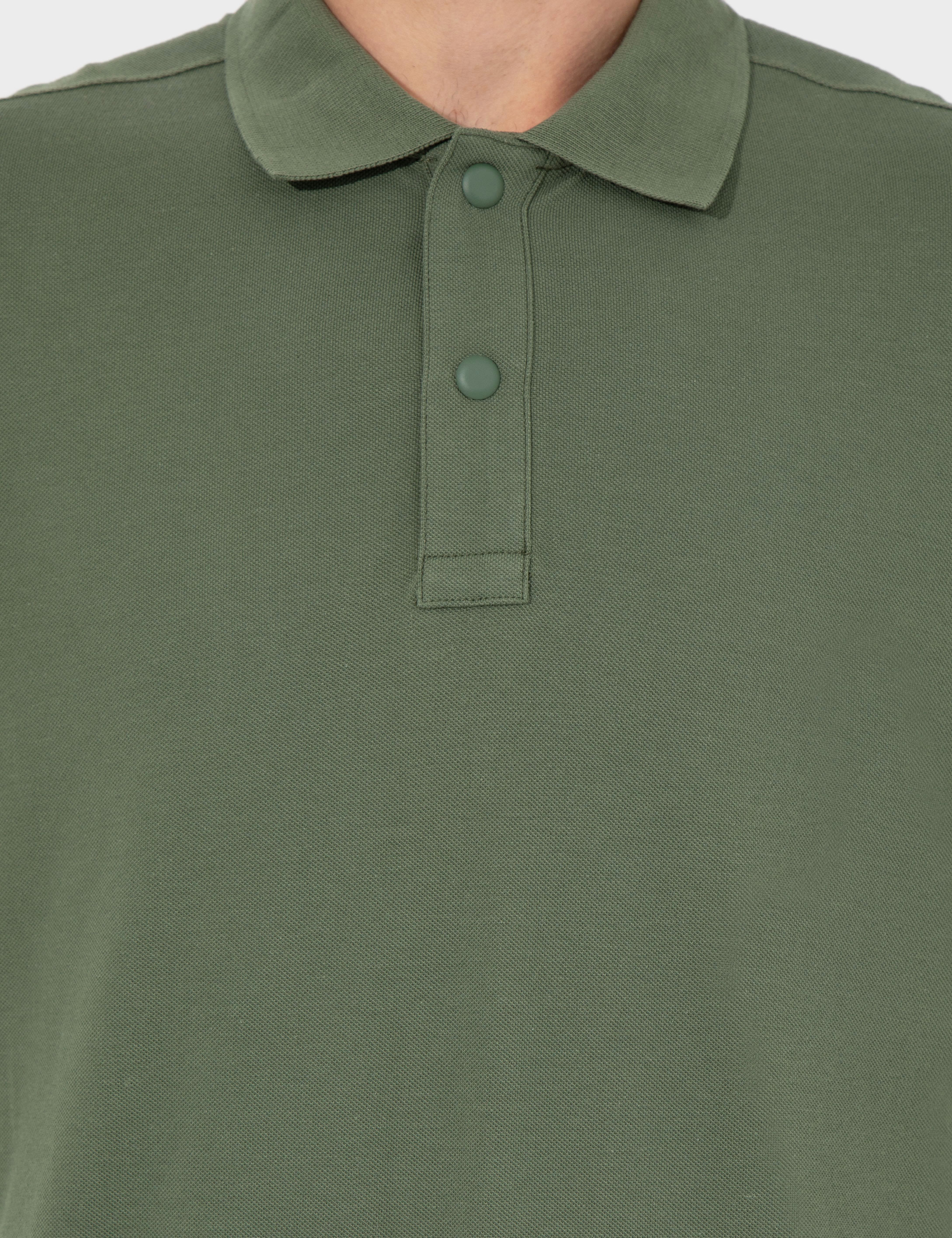 Haki Regular Fit Yandan Çizgili Polo Yaka Tişört - Image 6