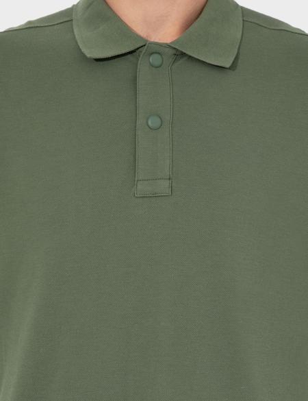 Haki Regular Fit Yandan Çizgili Polo Yaka Tişört - 50249800013