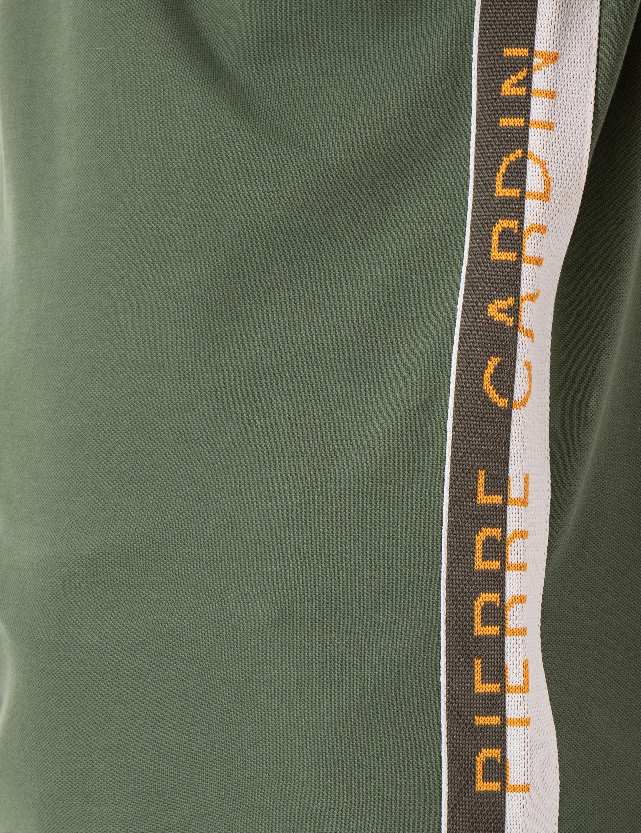 Haki Regular Fit Yandan Çizgili Polo Yaka Tişört - Image 7