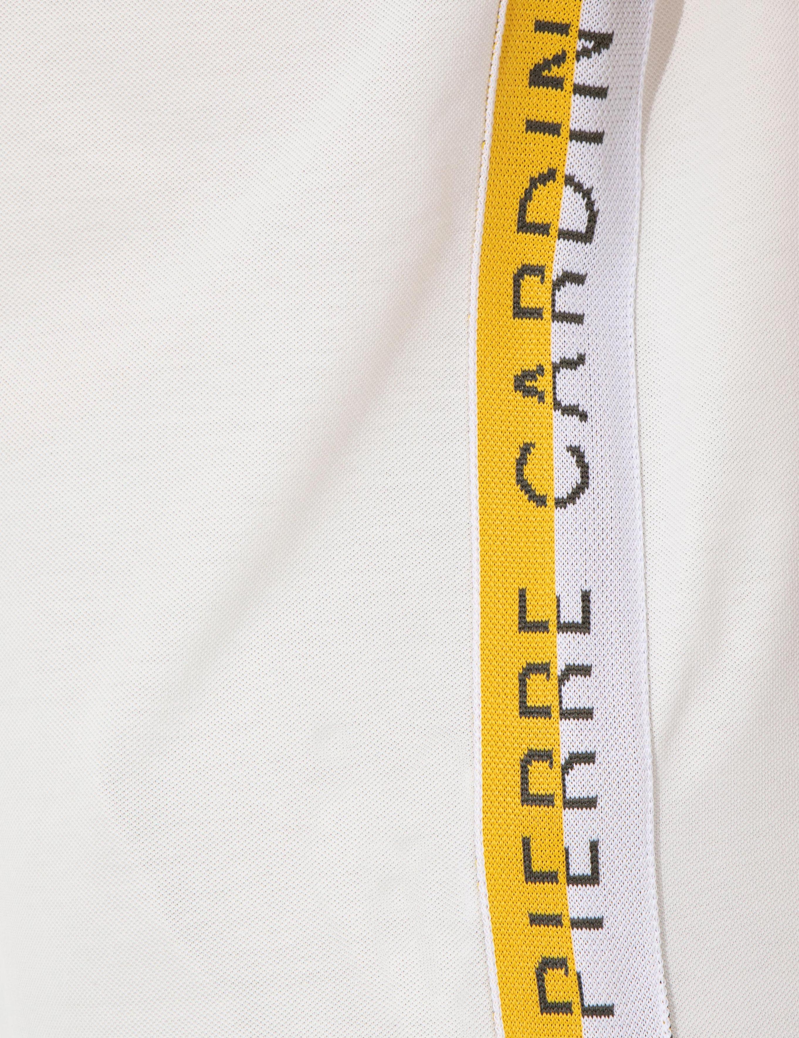 Ecru Regular Fit Yandan Çizgili Polo Yaka Tişört